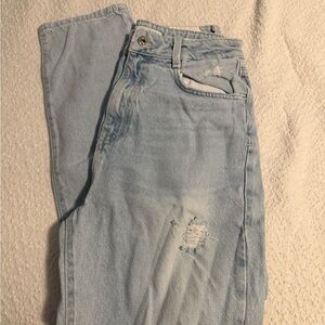 Zara Light Blue Straight Leg Jeans